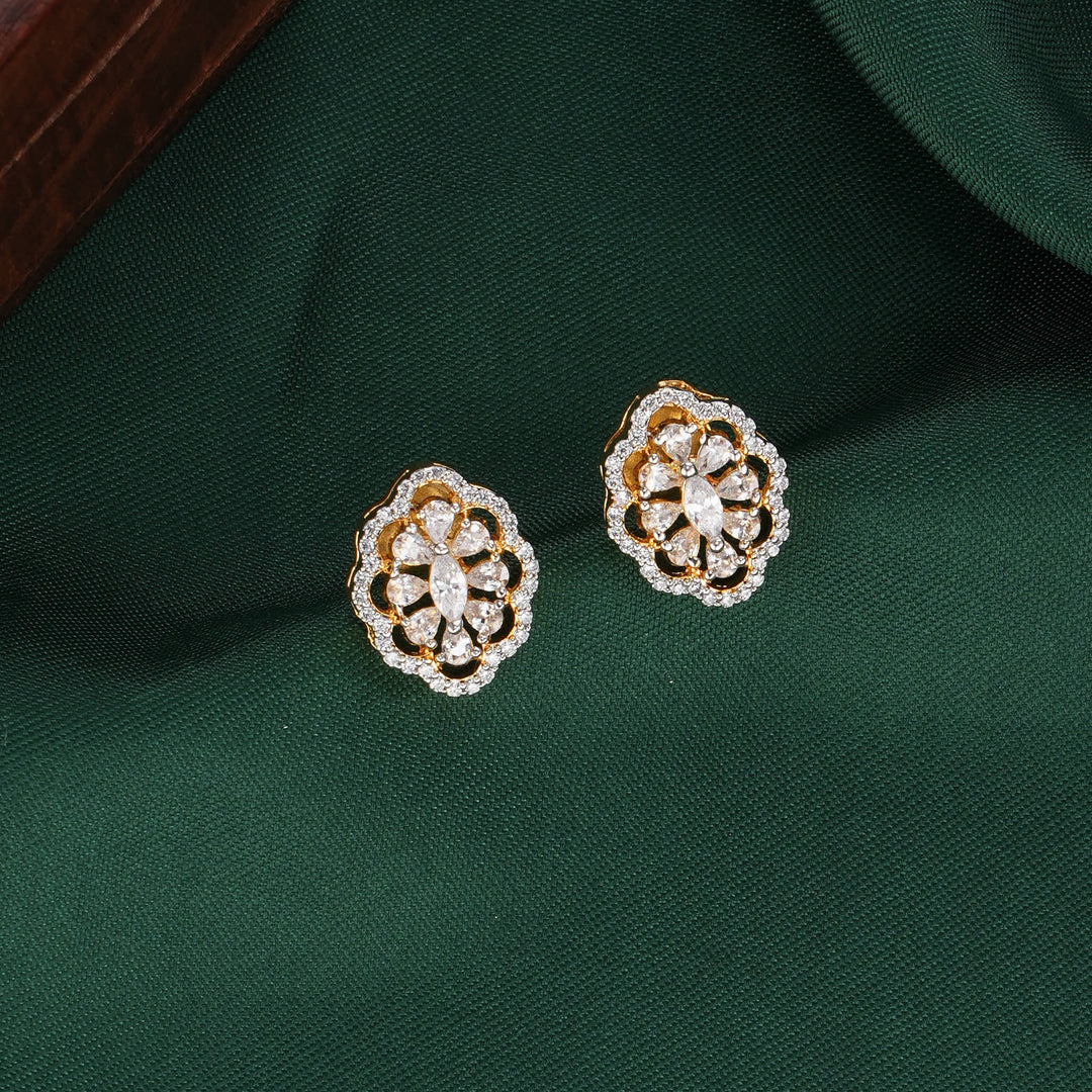 Stunning Diamond Design Studs