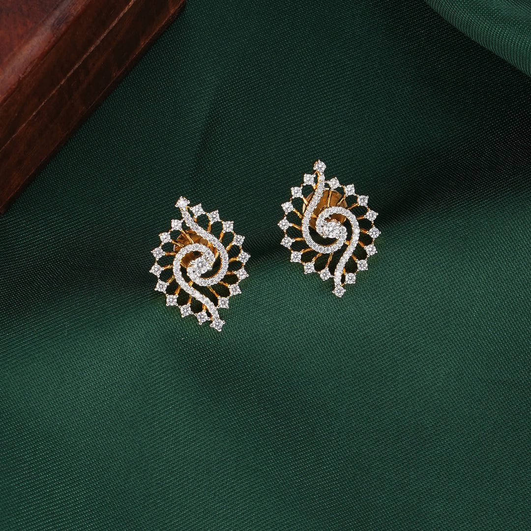 Kanishka Diamond Design Studs