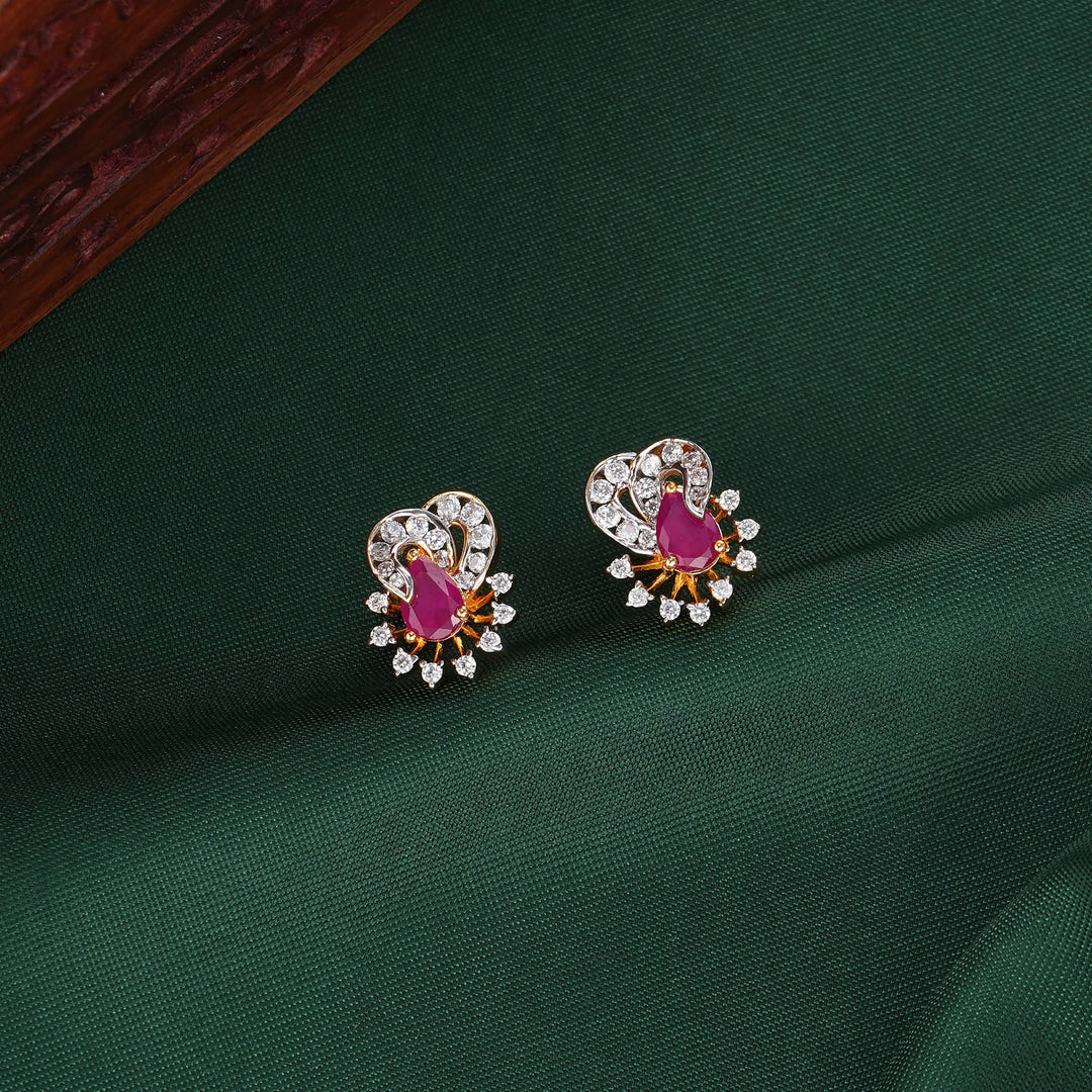 Elegant Diamond Design Studs