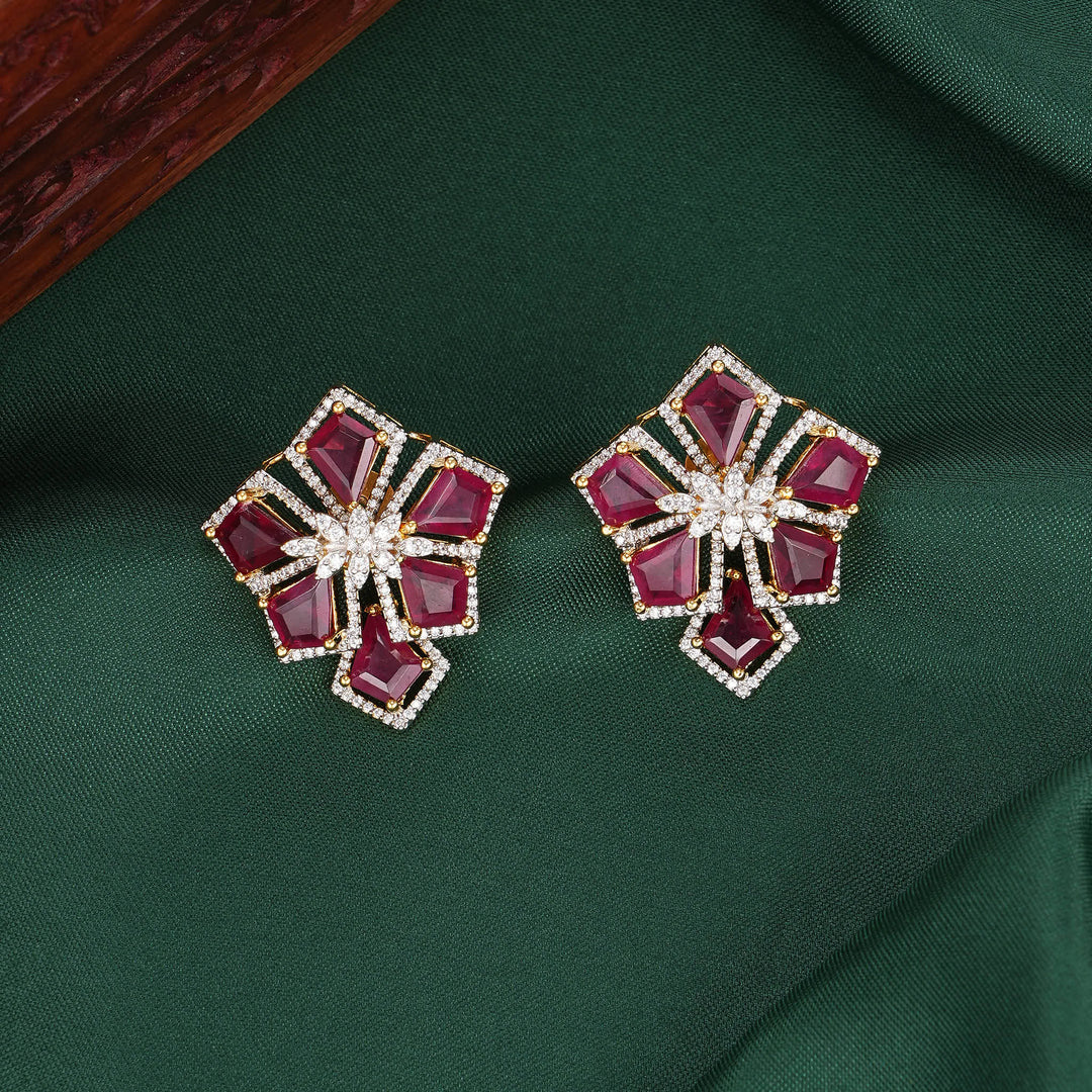 Stunning Diamond Design Studs