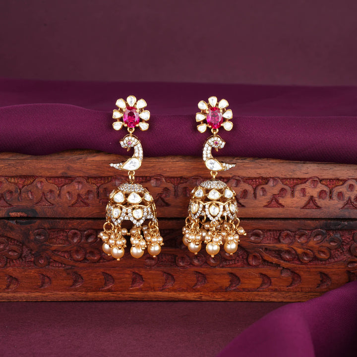 Mahitha Moissanite Jhumkas