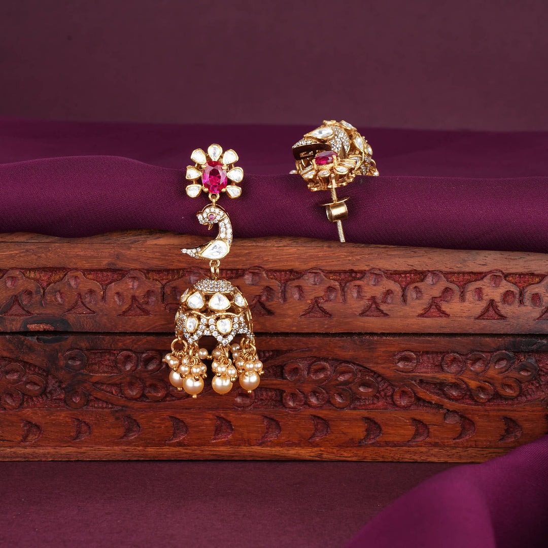 Mahitha Moissanite Jhumkas