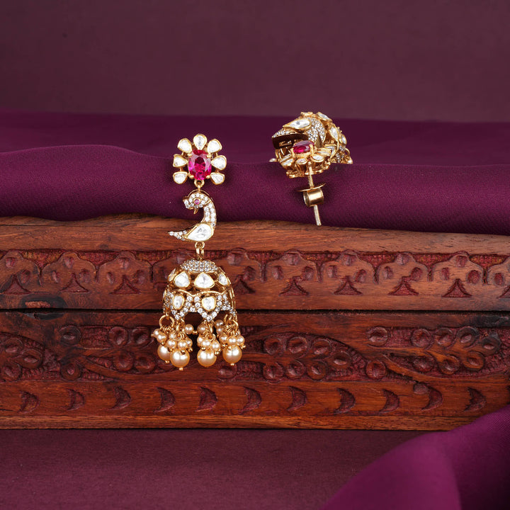 Mahitha Moissanite Jhumkas