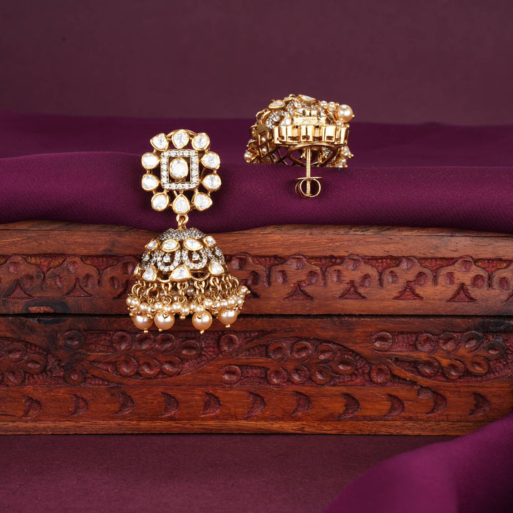 Glitz Moissanite Jhumkas