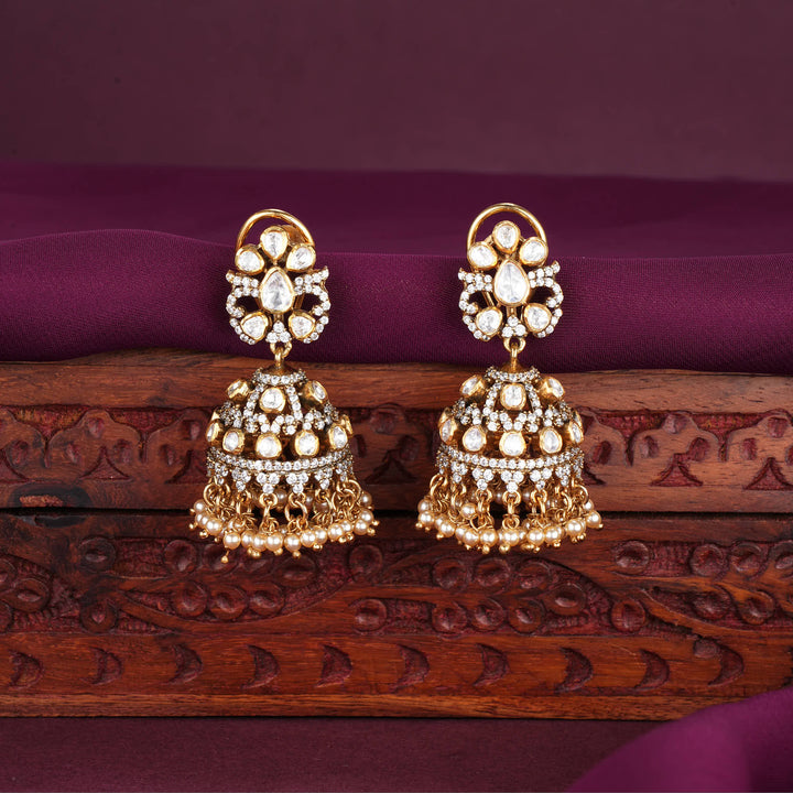 Mesmerizing Moissanite Jhumkas