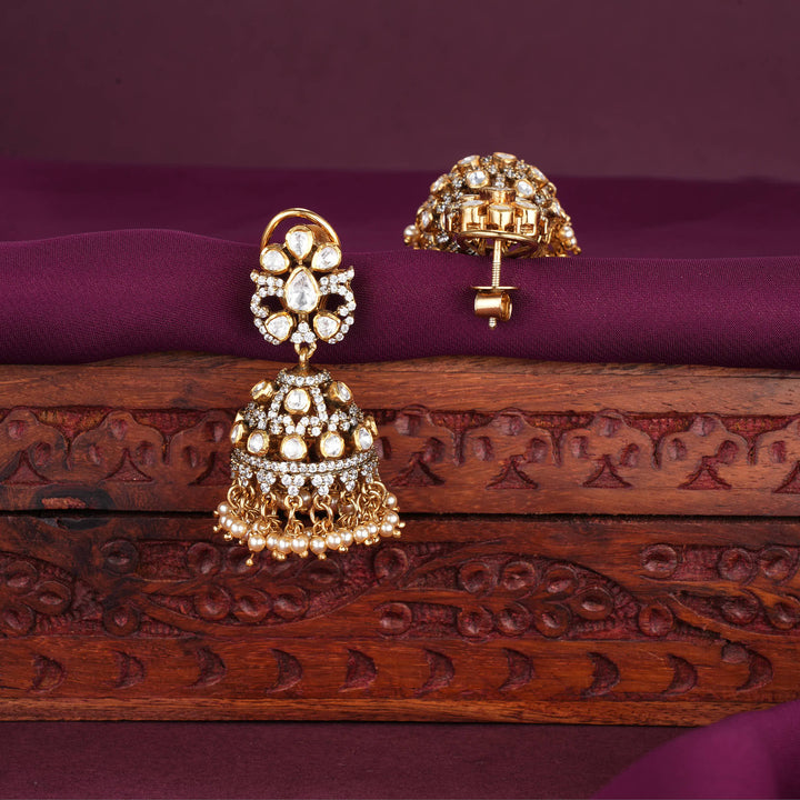 Mesmerizing Moissanite Jhumkas