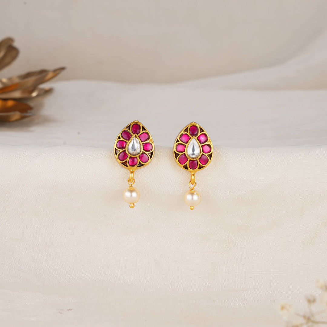 Mango Design Kundan Drops