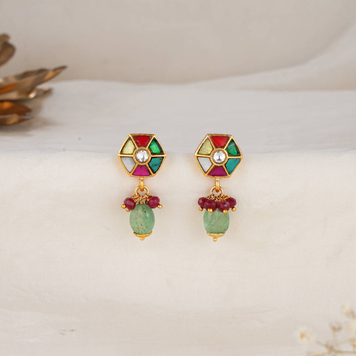 Multi Charm Kundan Drops