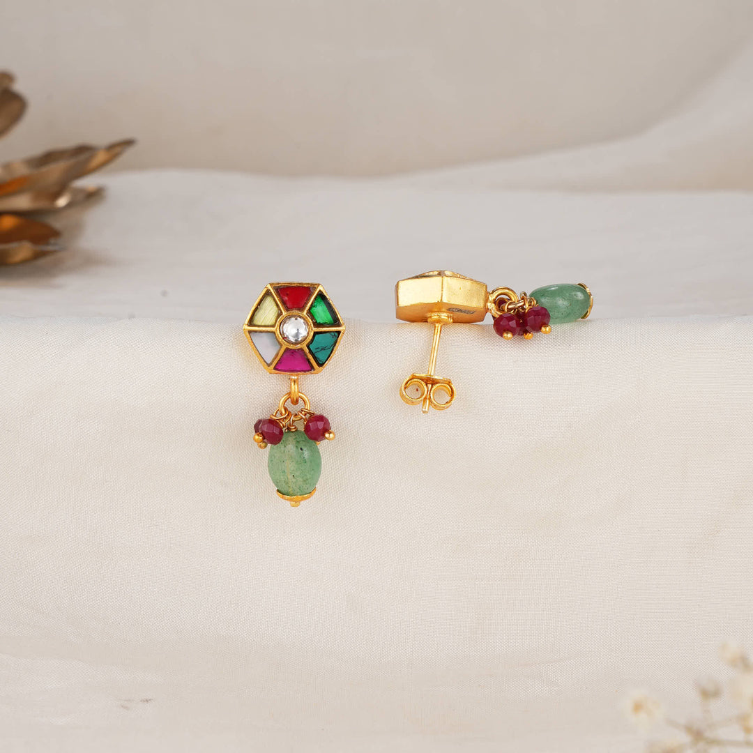 Multi Charm Kundan Drops