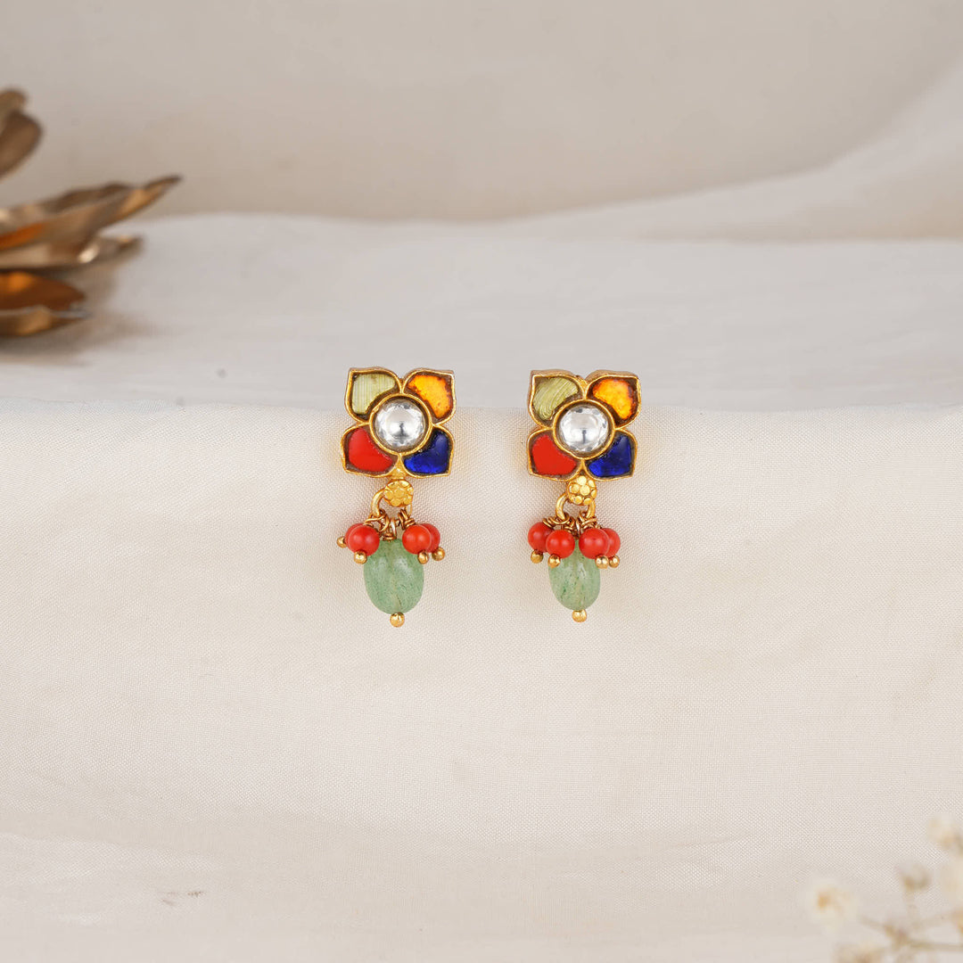 Aranya Kundan Drops