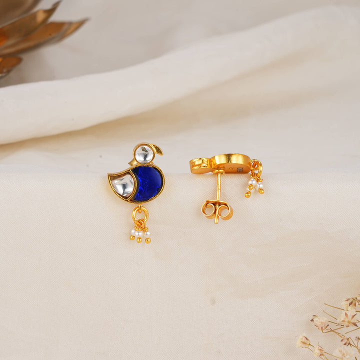 Dual Birds Kundan Drops