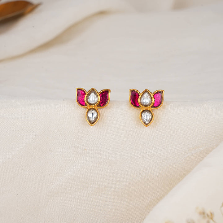 Little Lotus Kundan Studs