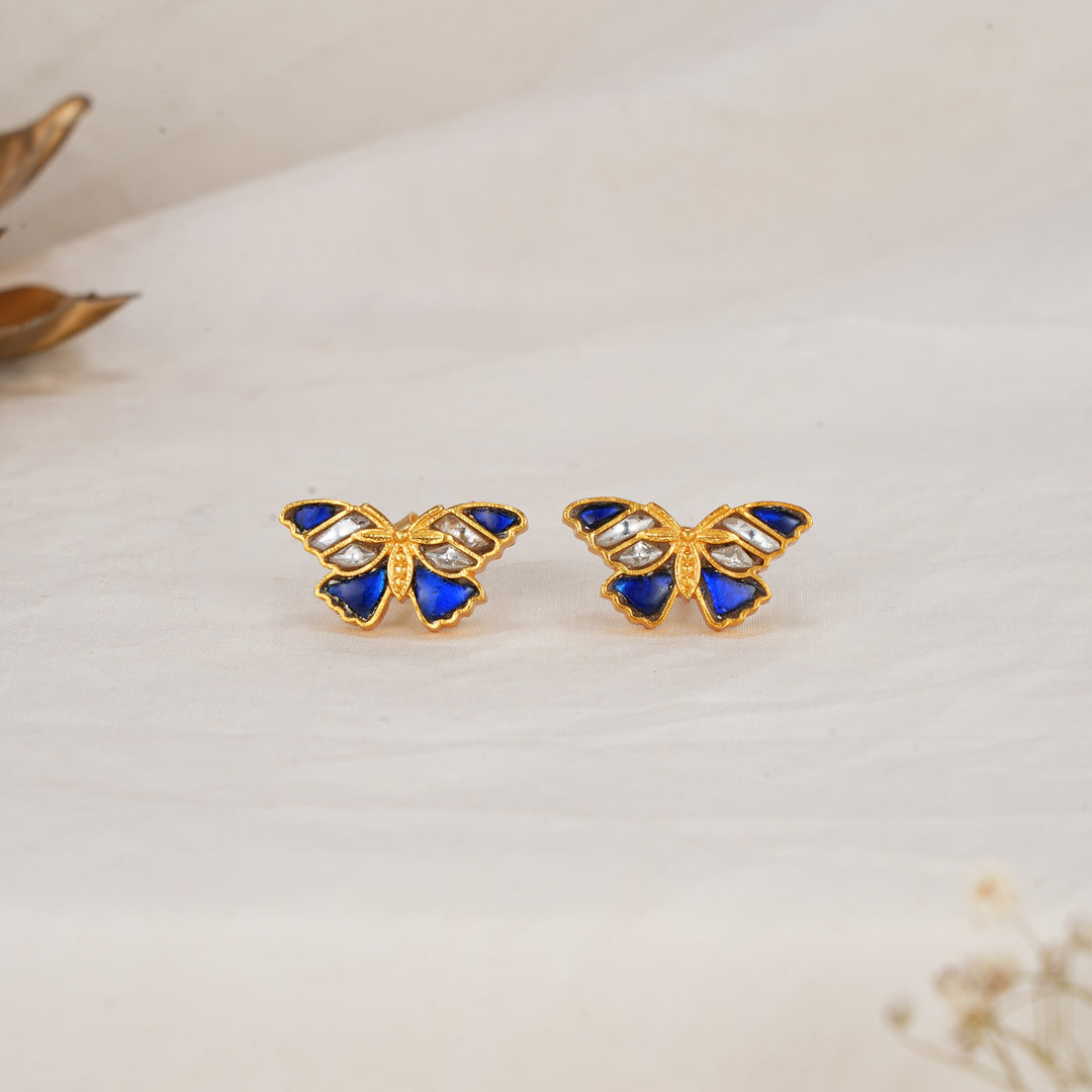 Butterfly Kundan Studs