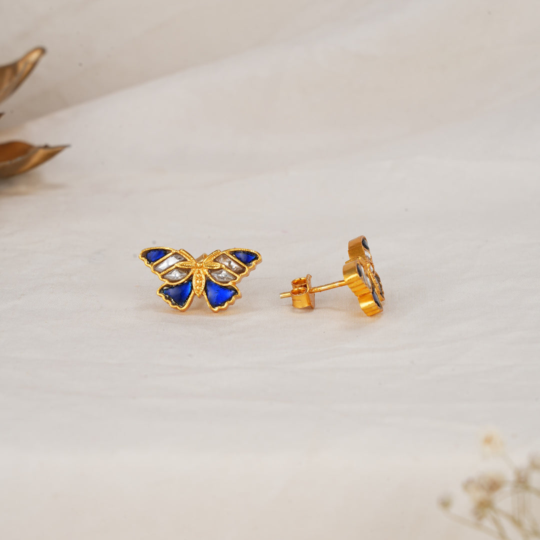 Butterfly Kundan Studs