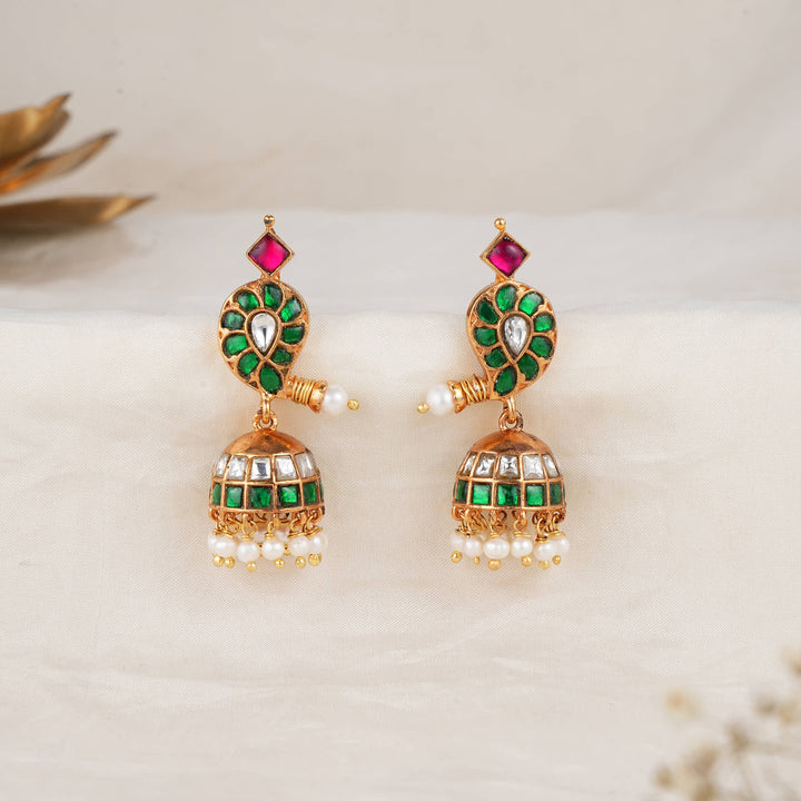 Unique Kundan Jhumkas