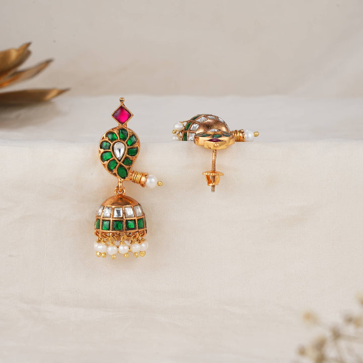 Unique Kundan Jhumkas