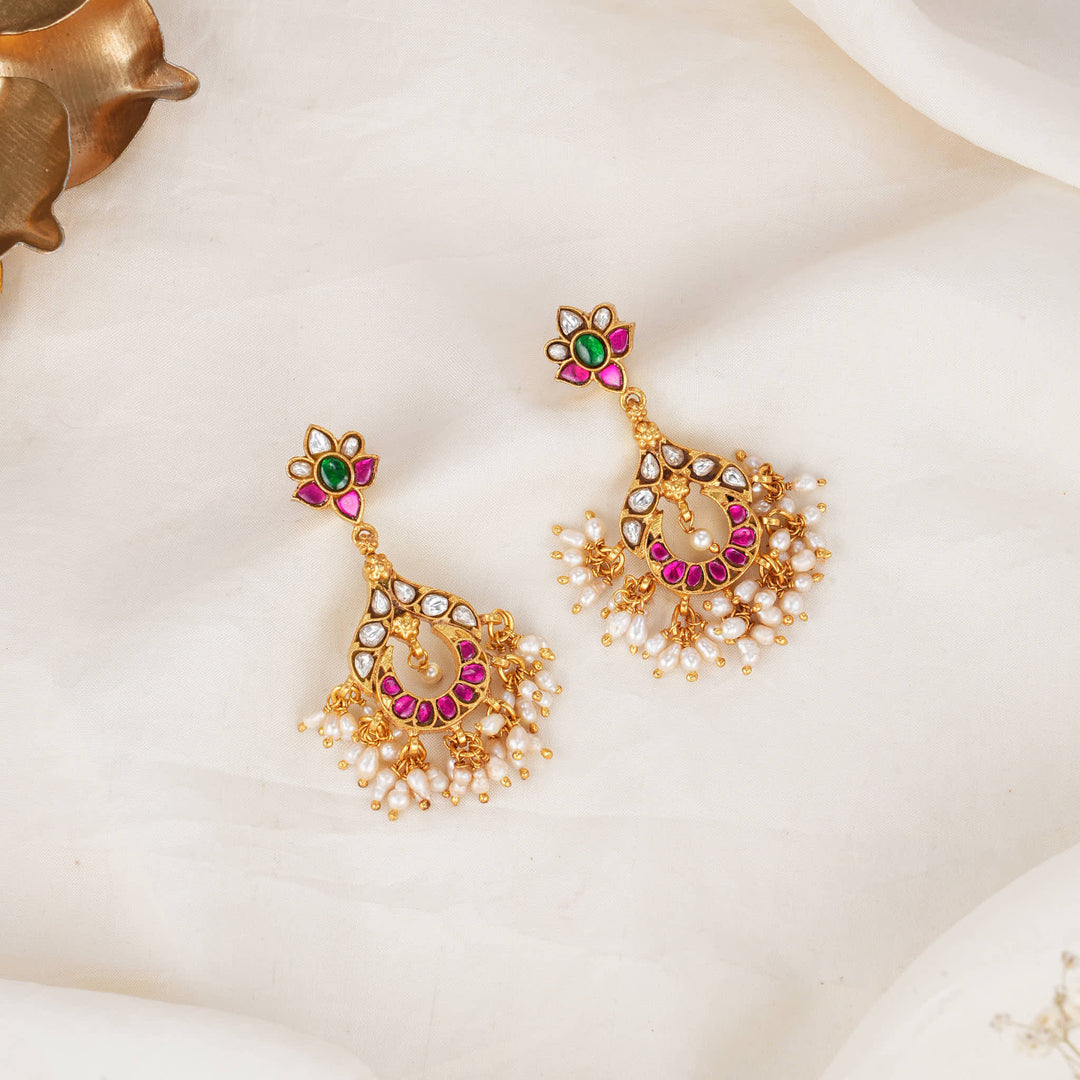 Varuna Kundan Long Earrings