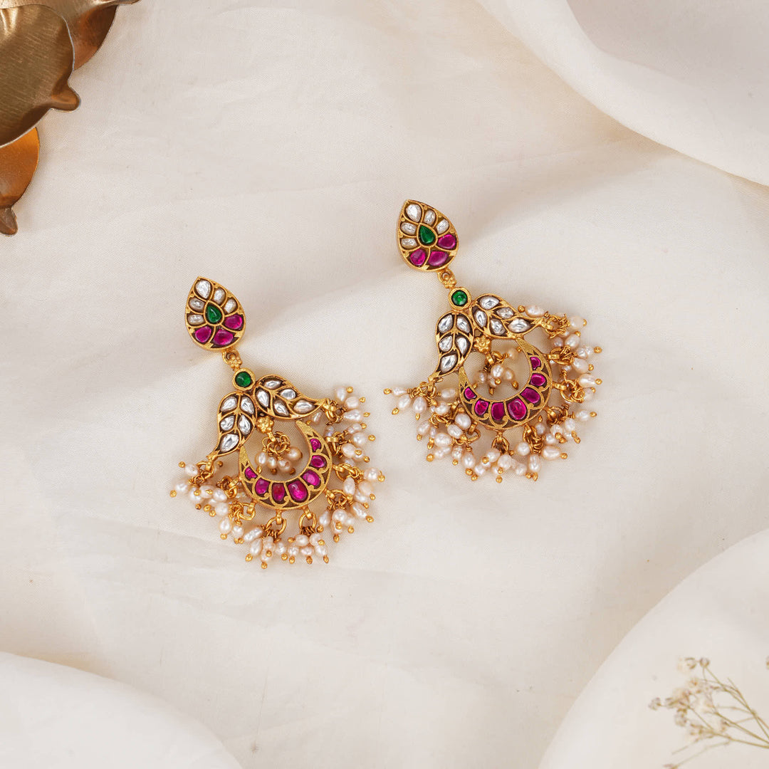 Srisha Kundan Long Earrings