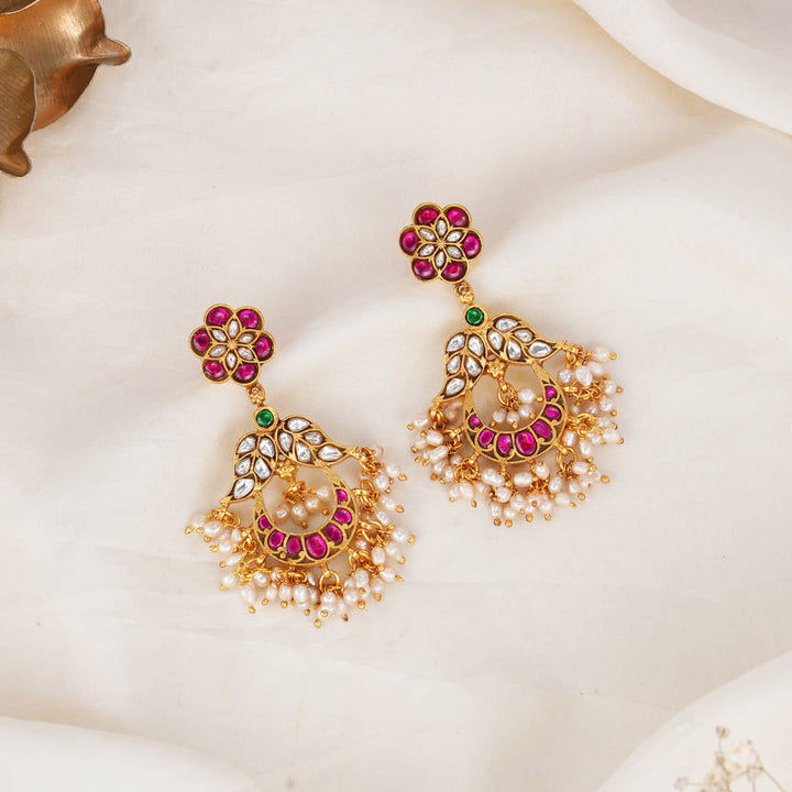 Shavikha Kundan Long Earrings