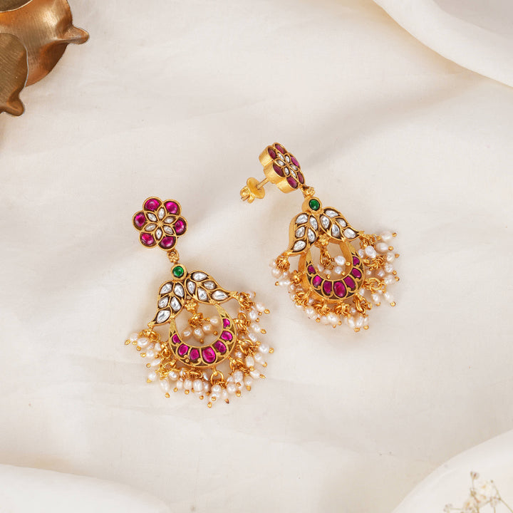 Shavikha Kundan Long Earrings