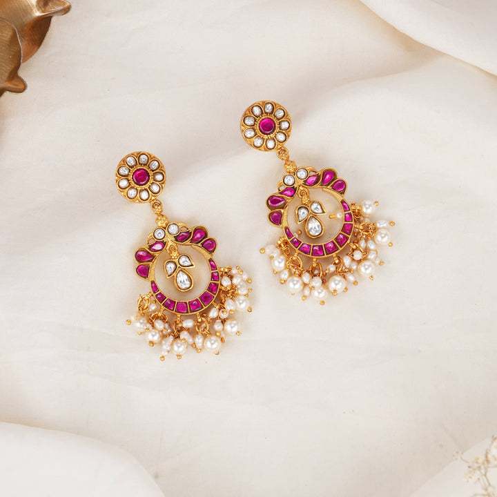 Nishitha Kundan Long Earrings