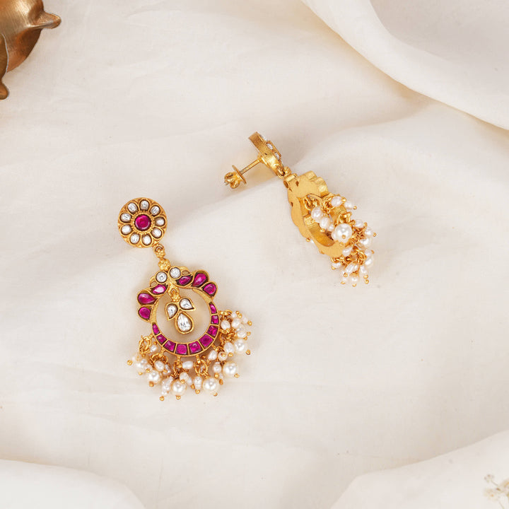 Nishitha Kundan Long Earrings