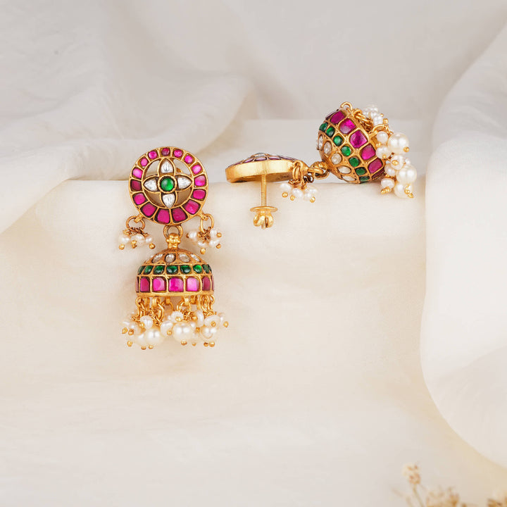 Prithikha Kundan Jhumkas