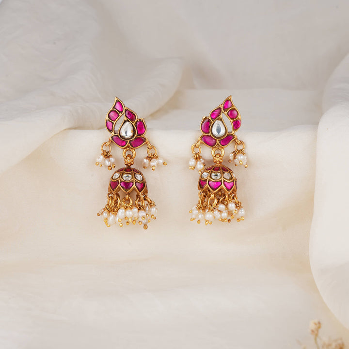 Shahitha Kundan Jhumkas