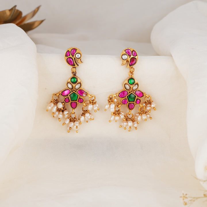Inisha Kundan Long Earrings