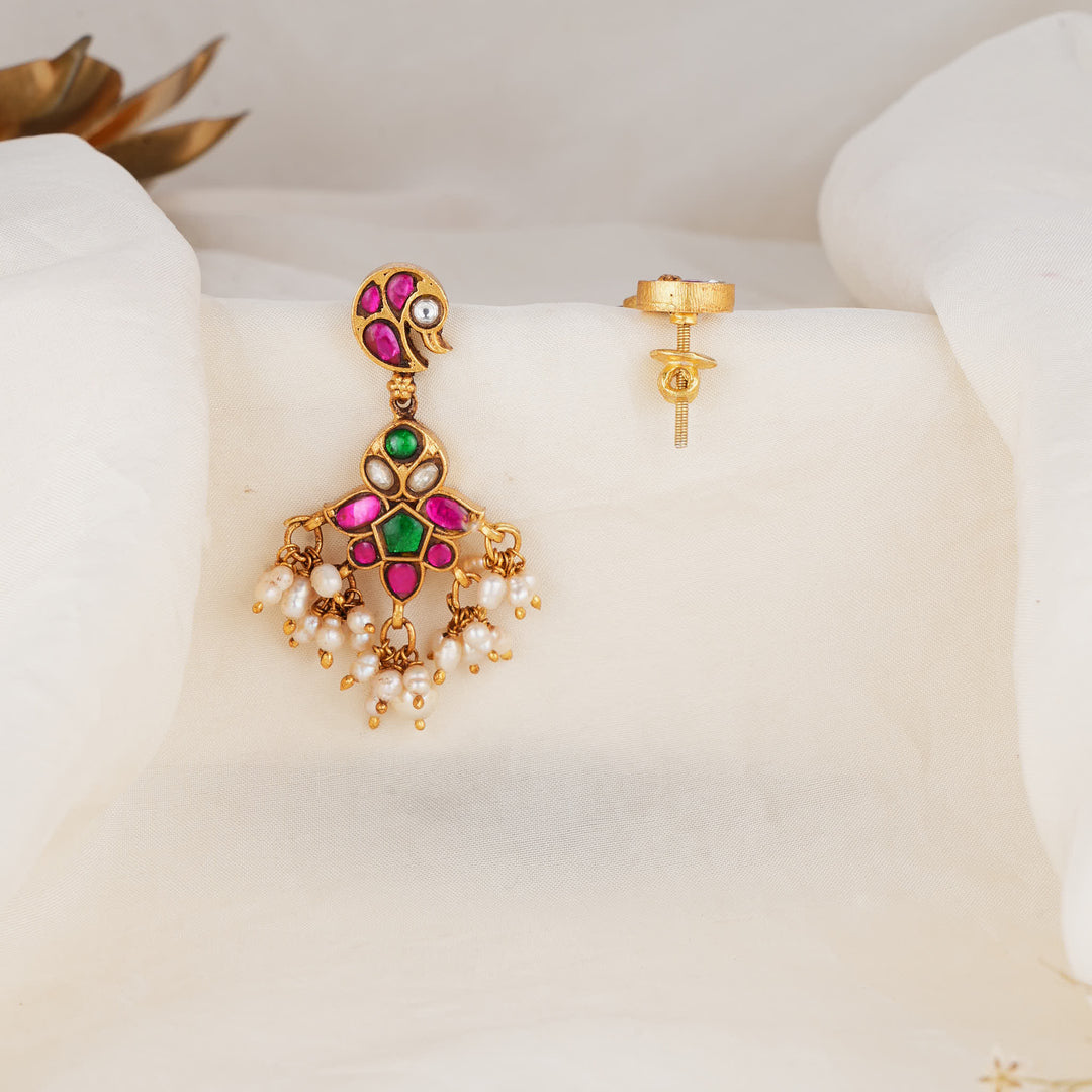 Inisha Kundan Long Earrings