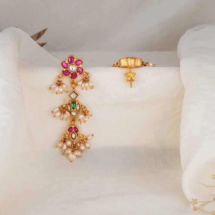 Tanisha Kundan Long Earrings