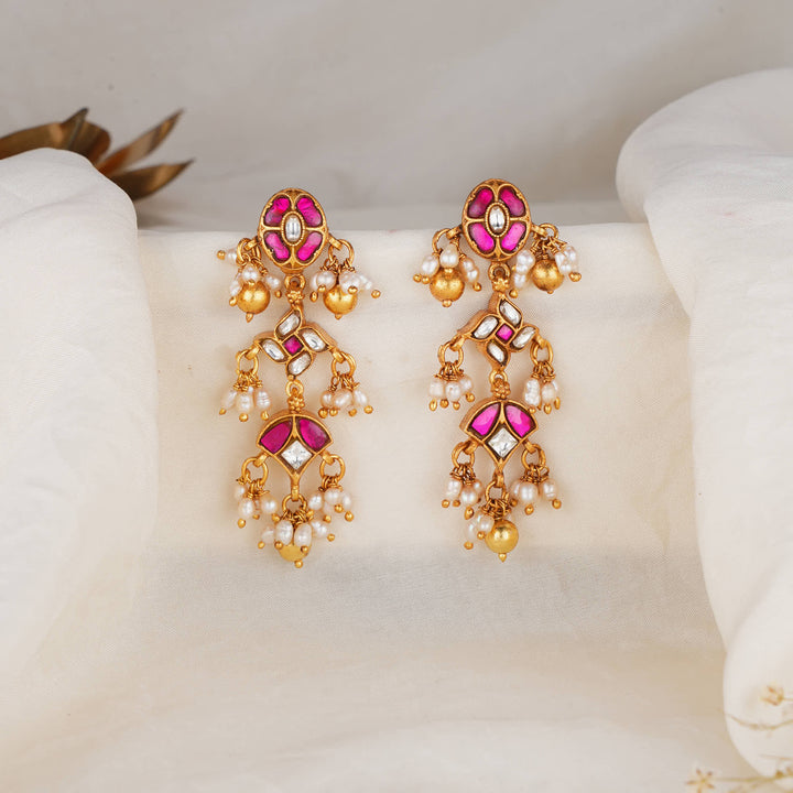 Nethra Kundan Long Earrings