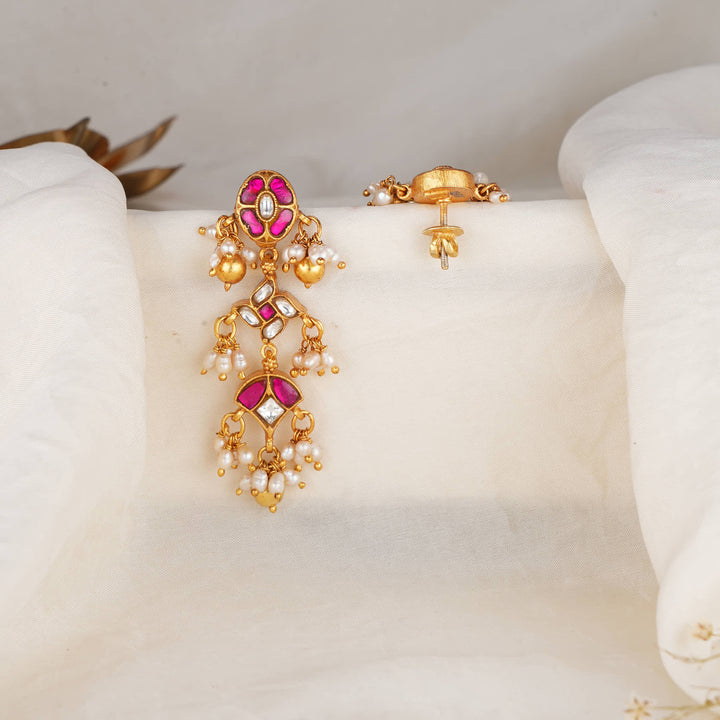 Nethra Kundan Long Earrings