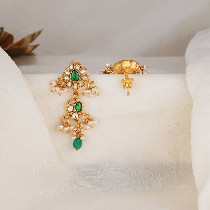 Sherikha Kundan Long Earrings