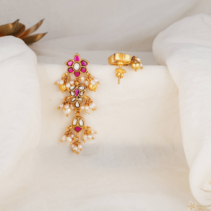 Lakshitha Kundan Long Earrings