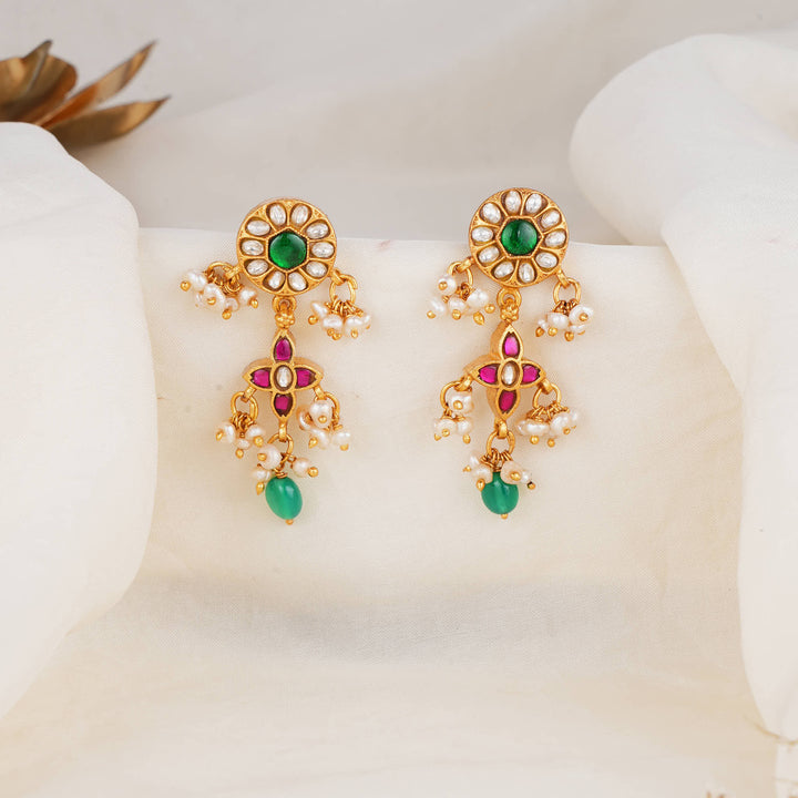 Renita Kundan Long Earrings