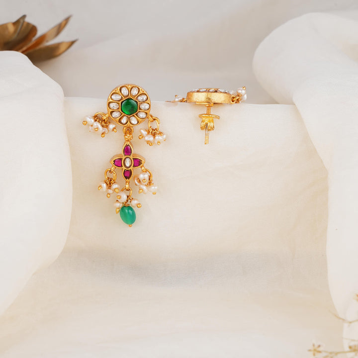 Renita Kundan Long Earrings