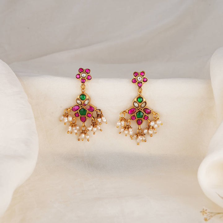 Livisha Kundan Long Earrings