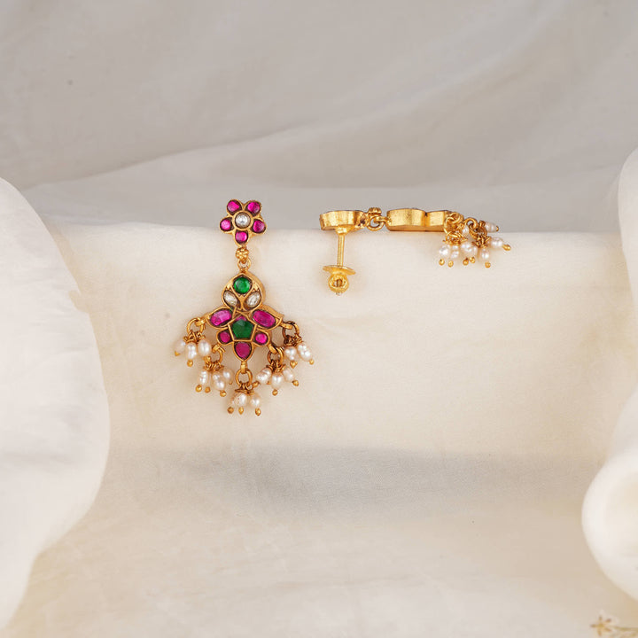 Livisha Kundan Long Earrings