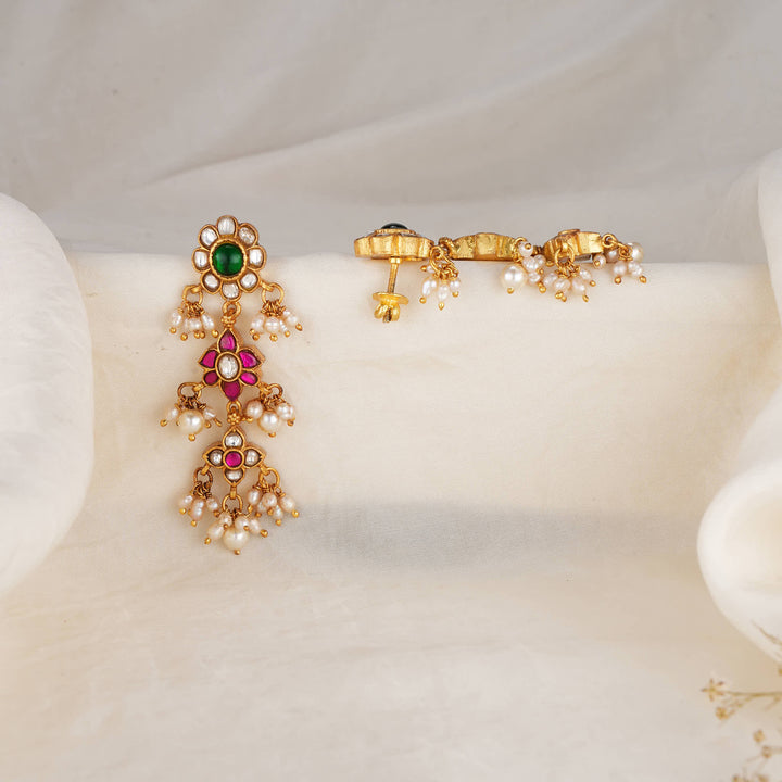 Lahisha Kundan Long Earrings
