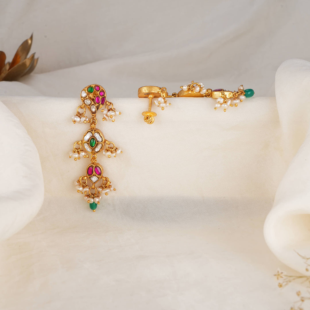 Lakita Kundan Long Earrings