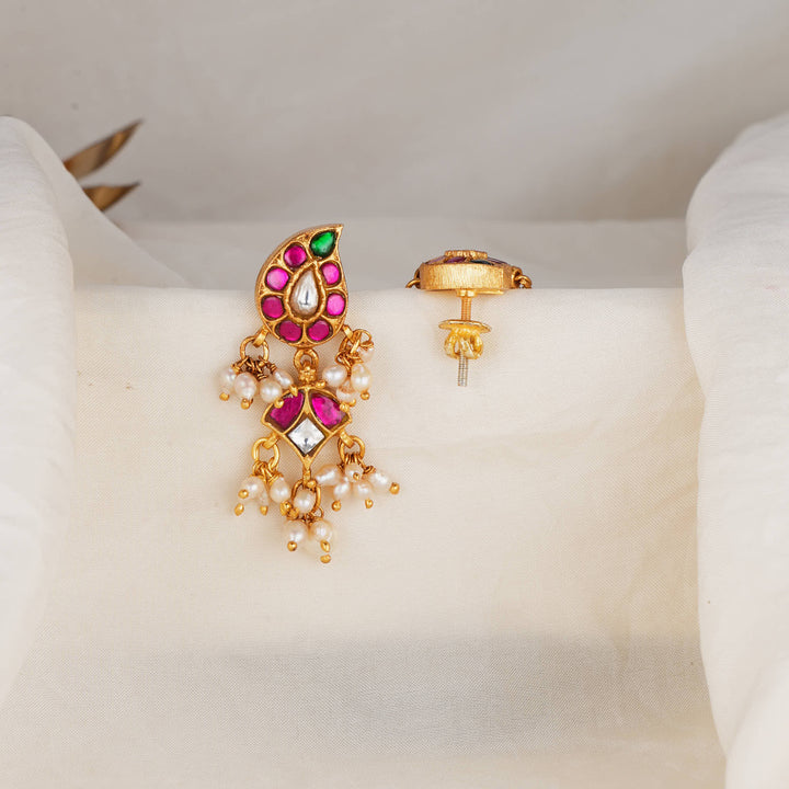 Mango Design Kundan Long Earrings