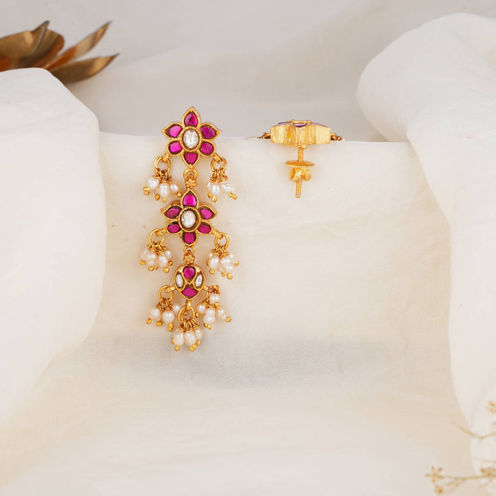 Nishanthi Kundan Long Earrings