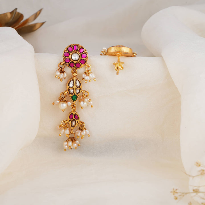 Pranita Kundan Long Earrings