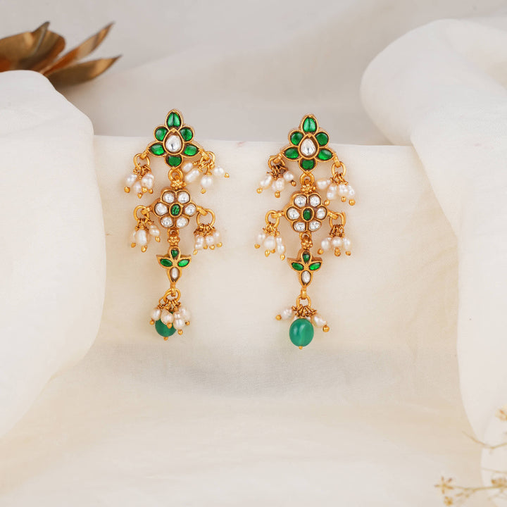 Unita Kundan Long Earrings