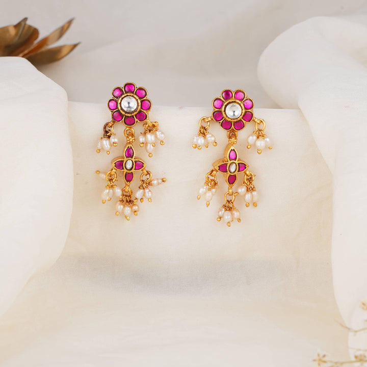 Dharshana Kundan Long Earrings