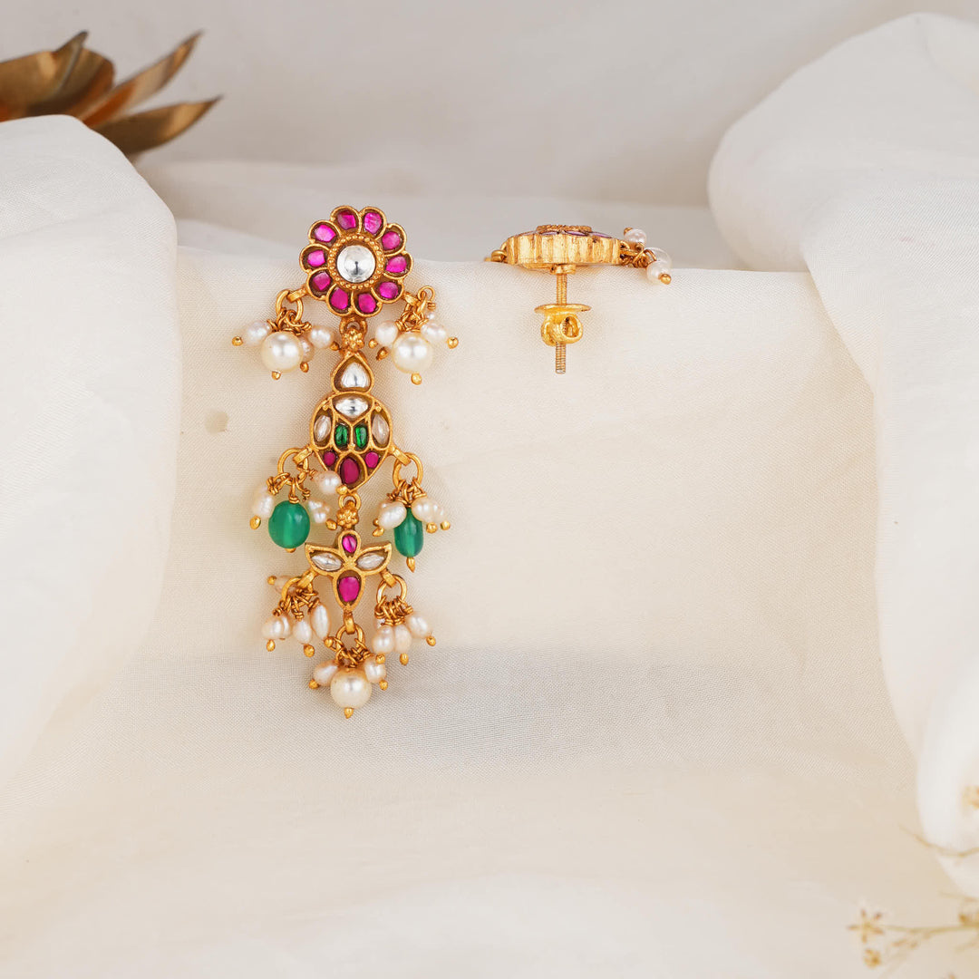 Darshikha Kundan Long Earrings