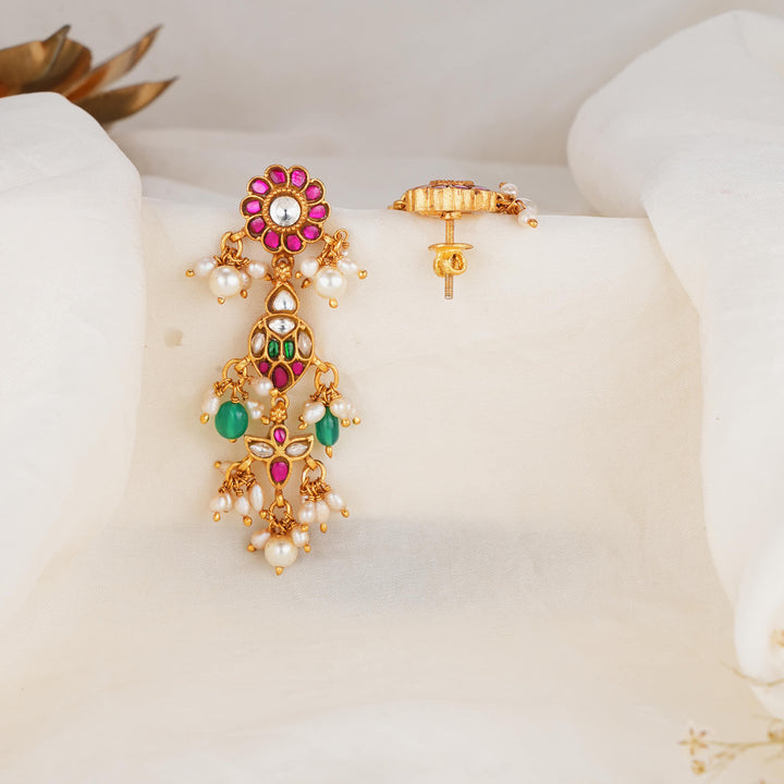 Darshikha Kundan Long Earrings