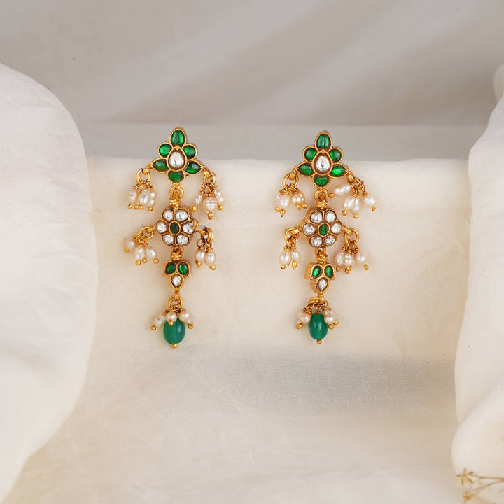 Navitha Kundan Long Earrings