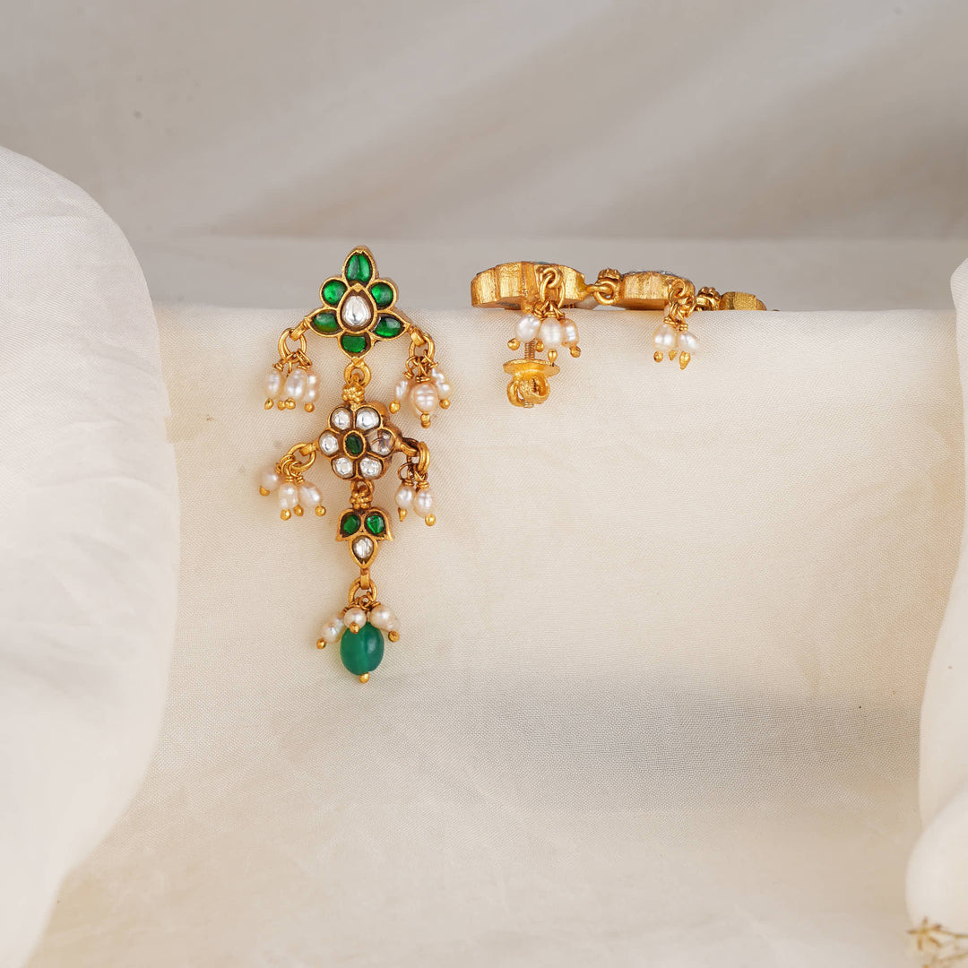 Navitha Kundan Long Earrings
